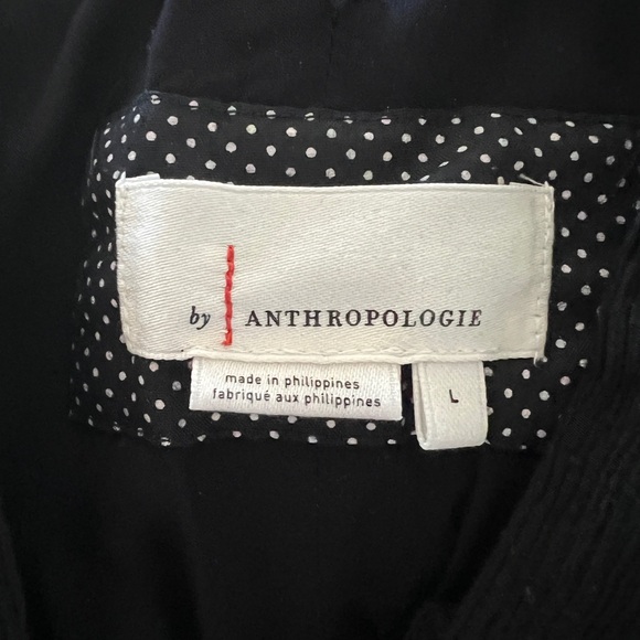 Anthropologie wide leg halter jumpsuit black crepe size L - Picture 2 of 4